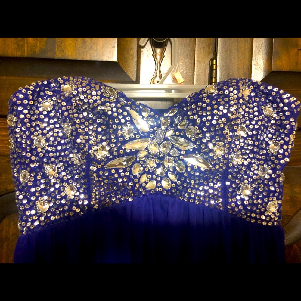 Prom/Formal Dress! B. Smart Brand! Purple, silver gems! Size 12!